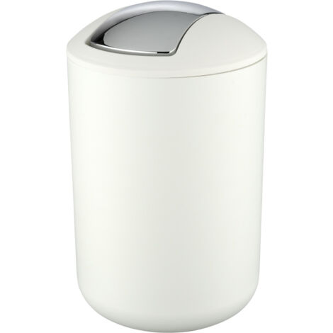 Wenko 21207100 Brasil Poubelle Taille L Blanc 6,5 L 19,5 x 19,5 x 31 cm