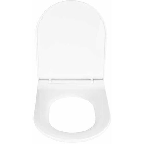 WENKO Abattant WC avec frein de chute Premium Habos, abattant WC clipsable  avec fixation inox, Thermoplast