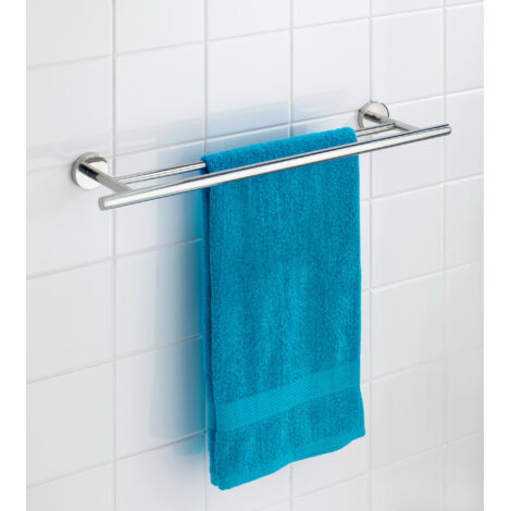 WENKO Porte-Serviettes Debar Acier Inoxydable Satiné - Design Moderne Avec 2 Barres