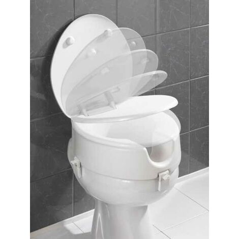 WENKO Abattant Rehausseur WC adulte, rehausseur WC 5 cm avec frein de  chute, Secura, capacité de charge 150kg, Duroplast, 41.5x19x44 cm, Blanc
