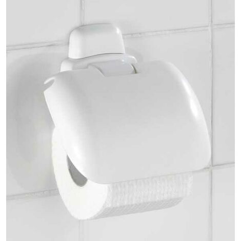 Porte-papier toilette avec rangement et couvercle, lot de 2, support en  plastique HxLxP: 15 x 13,5 x 15 cm, gris-vert