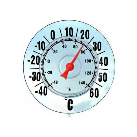 Thermomètre digital transparent à ventouse