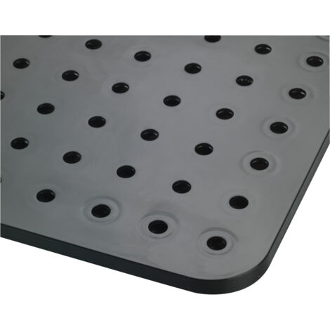 WENKO Fond d'évier Kristall, Tapis d'évier de protection contre les rayures, protection vaisselle, Plastique, 31x27,5 cm, noir