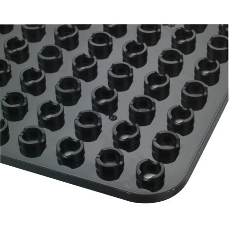 WENKO Fond d'évier Kristall, Tapis d'évier de protection contre les rayures, protection vaisselle, Plastique, 31x27,5 cm, noir