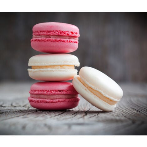 WENKO Fond de hotte, crédence cuisine verre "Macarons", verre trempé, 60x50 cm, multicolore