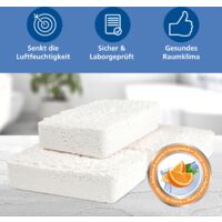 Déshumidificateur WENKO 3 kg recharge absorbeur d'humidité orange bloc absorbeur d'humidité parfumé déshumidificateur chimique stop humidité recharge anti-humidité maison calcium chlorure