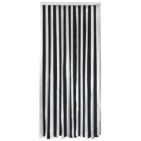 Wenko – Rideau de porte thermique 2en1 – Réduit la chaleur et protège des insectes – Circulation optimale de l'air – Découpable 90x200cm – Argent et noir