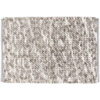 Tapis de bain WENKO Urdu taupe 60x90 cm antidérapant lavable en polyester coton design absorbant confortable avec Mélange-Effekt pour salle de bain moderne et sécurité parfaite au quotidien