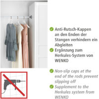 DBREAKS Tringle à Vêtements Extensible, Barre Télescopique Réglable, Tringle à Vêtements Réglable, Push-Pull Tringle à Vêtements, Pour 400mm Les Armoires Et Les Zones De Rangement