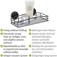 Vacuum-Loc® Étagère Murale sans perçage Noir