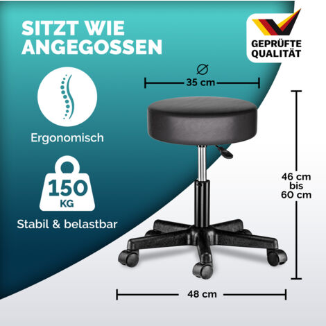 Tabouret De Batterie CAHAYA Réglable - Siège Selle Extra Large Avec Coussin 9 Cm - Support 200 Kg