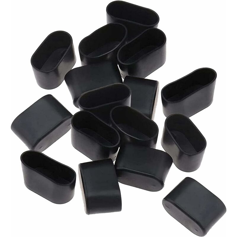 VOSSOT 26-tlg Stuhlbeinkappen 40x40mm - Schwarze Rohrstopfen Für Möbel & Garten