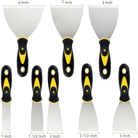 LYCXAMES 8 Stück Tapetenschaber, 2,5 cm, 3,8 cm, 5,1 cm, 6,3 cm, 7,6 cm ...