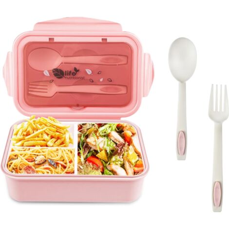 Lunchbox Mit 2 Fächern & Tragegriff – Auslaufsichere Brotdose Für Arbeit, Picknick & Unterwegs
