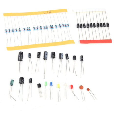 Kit Composants électroniques LED - Diodes, Transistors, Condensateurs, Résistances - DE