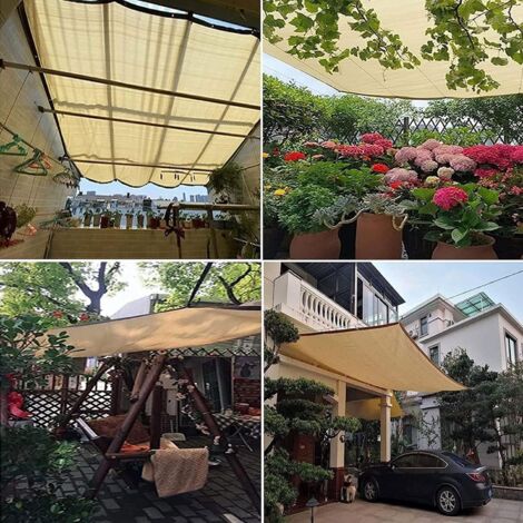Telo Ombreggiante LOVE STORY Per Esterni 1,8x3,5 M Sabbia - HDPE Con 95% Protezione UV - Con Occhielli - 2