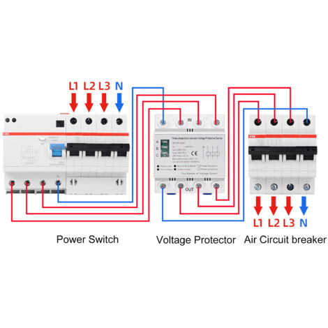 STVP-932 Protecteur de Surtension 230V/400V AC Dispositif de Protection Automatique de Tension