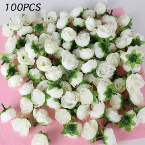 100 Stück Rote Mini-Rosenköpfe Aus Seide | 3 Cm Durchmesser, Künstliche Blumen | Für Hochzeit, Deko & Basteln