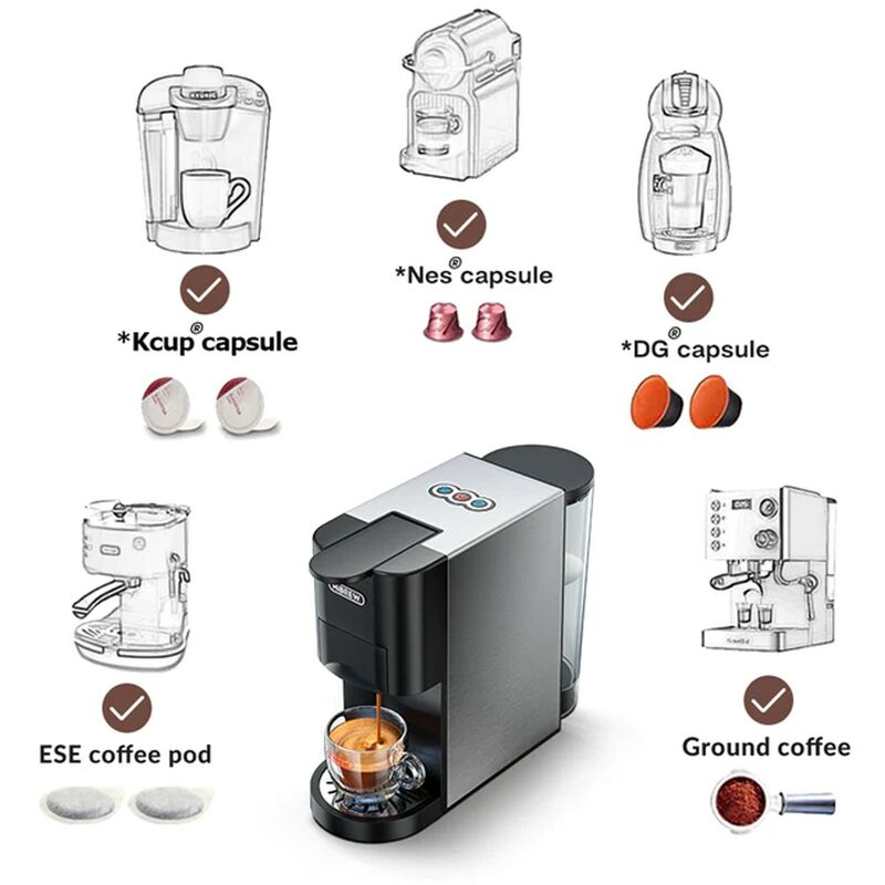 Cafetière multi-capsules Hibrew H2B - 19 bars, compatible