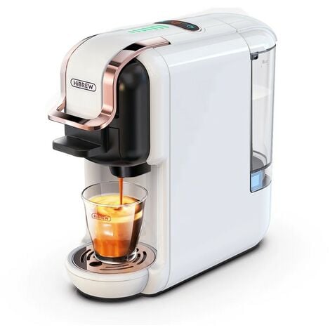 Cafetière à capsules HiBREW 5-in-1 H2B(White) Réservoir amovible Système d'extraction double Un must pour les amateurs de café 