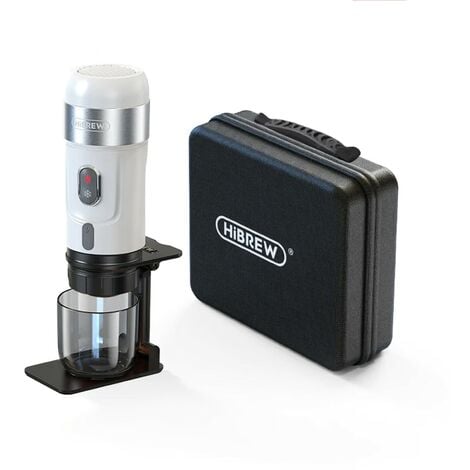 Cafetière portable HiBREW H4A  Légère et portable Peut être utilisée dans la voiture et à l'extérieur Matériaux de qualité alimentaire blanc (Kit de voyage)