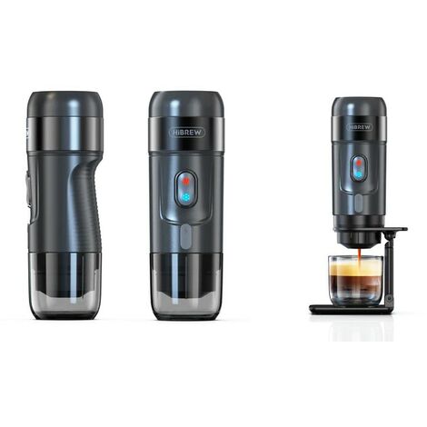 Cafetière portable HiBREW H4A  Légère et portable Peut être utilisée dans la voiture et à l'extérieur Matériaux de qualité alimentaire blanc (Kit de voyage)