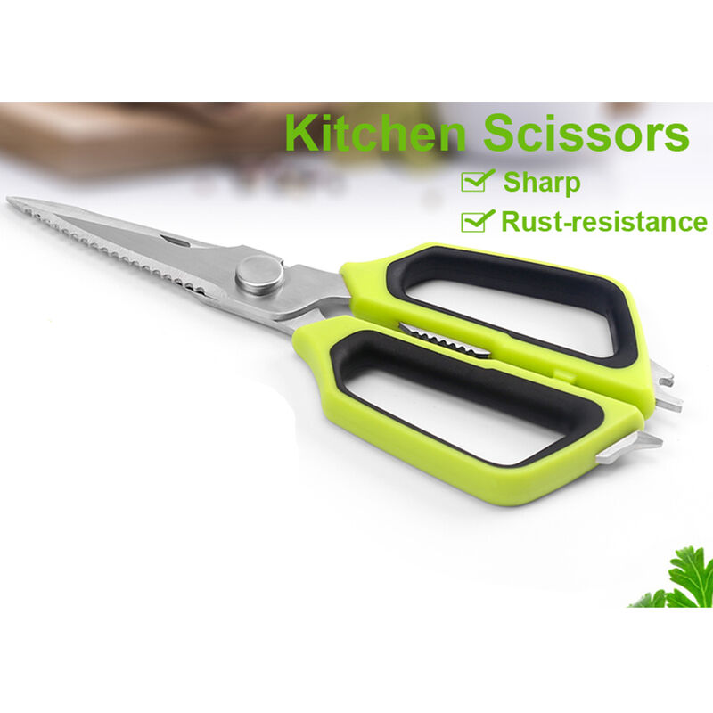 Kitchen Scissors 2Pack,Poultry Shears Heavy Duty Meat Scissors, Dishwasher  Safe Multipurpose Stainless Steel Sharp Utility Food Scissors for Chicken,  Shrimps, Fish, Herb,Seafood 