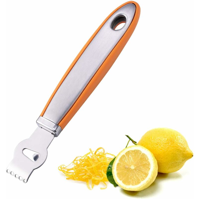  3Pcs Lemon Zester Tool Citrus Peeler Zester Grater with Handle  Stainless Steel Fruit Grater Peeling Knife Multipurpose Kitchen Gadgets Bar  Accessories : Home & Kitchen