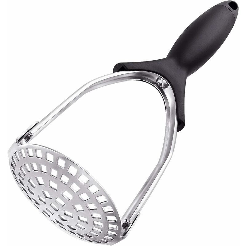 1pc Mini Stainless Steel Potato Masher With Wooden Handle