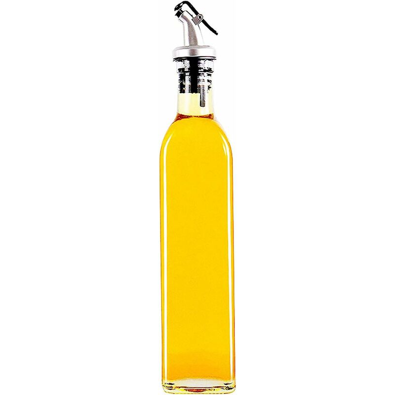 1pc Round Press-type Oil Bottle With Non-drip Spout For Seasoning