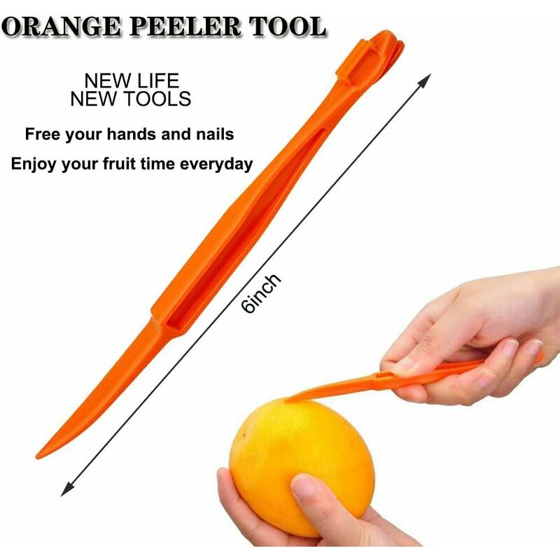 Orange Peeler Tools Plastic Orange Peeler Citrus Remover Easy Open Citrus Lemon Citrus Peel Cutter(orange 2 Pack)