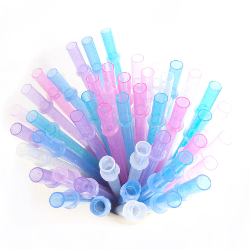 48 Pieces 11 Inch Reusable Plastic Straws Without Bpa, Colorful Glitter  Straws Gift