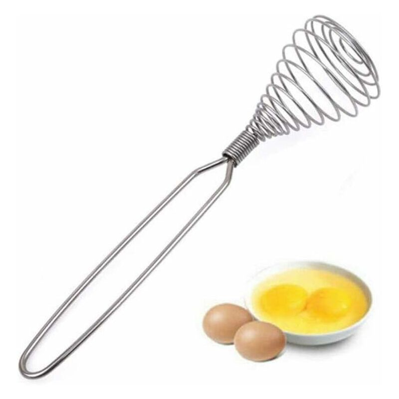 4 Pack Mini Wire Kitchen Whisks Small Egg Whisk Gravy Sauce Mini Whisk  Silver-Each of 2PCS 5 Inches and 7 Inches 