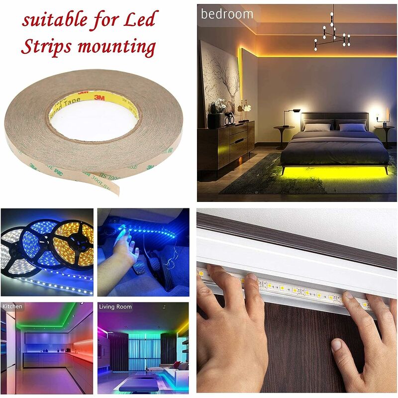 WGO Self Adhesive Pad 15mm wide Picture Mounting Tape Strip