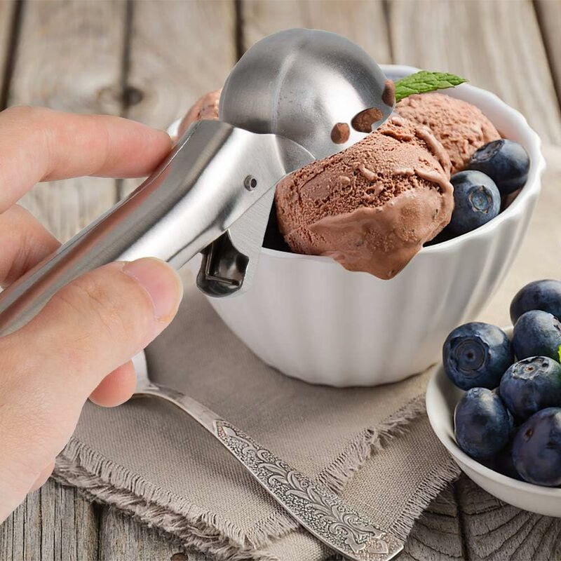 Stainless Steel Ice Cream Scoop, Fruit Scoop Ice Cream Scoop, Non-stick  Antifreeze Ice Cream Scoop, One-piece Aluminum Design, Dishwasher Safe