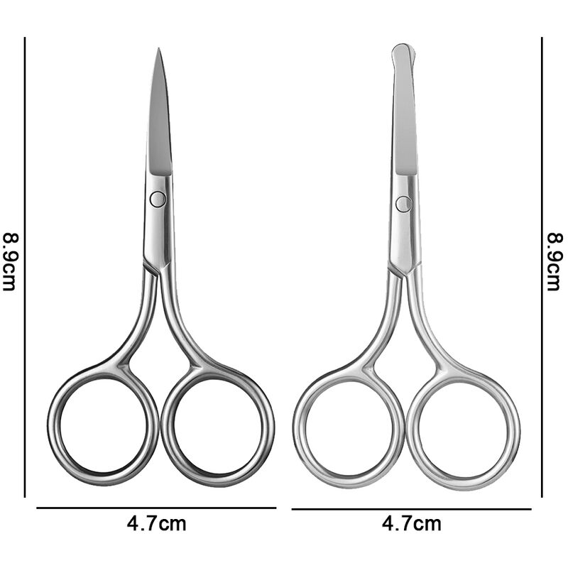 safety small scissors round tip pointed diy crafts craft facial trimming  trim nose hairs Ladies Beauty Eyebrow scissor