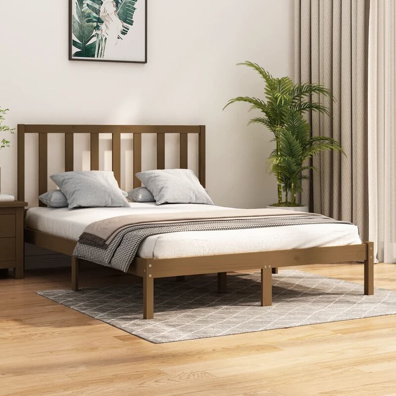 MANDAL Bed frame with drawers, birch/white, 120x200 cm