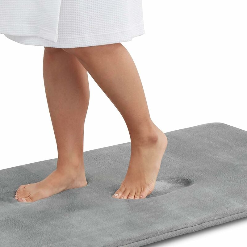 Memory Foam Bath Rugs Mat Bathroom Floor Mat,Non Slip Carpet Soft Thick  Strong Absorption Floor Mat for Bathroom Toilet Home Washable Carpet 