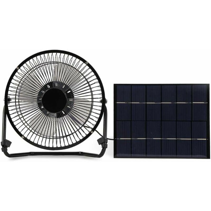 5.2W Portable Fan with USB Solar Panel for Outdoor Ventilation, Boating,  Fishing and Camping