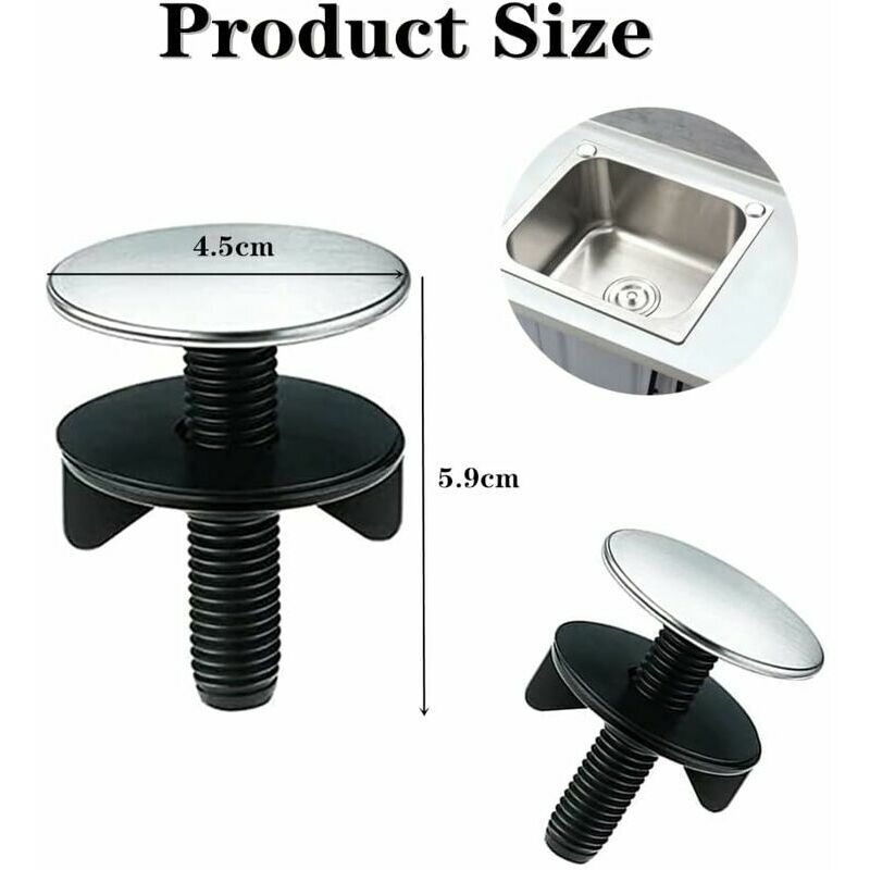 Tub Stopper 2 Pack 5.9 Inches Large Silicone BathTub Drain Plug