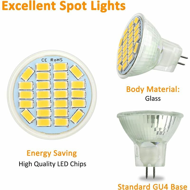 Set of 5 GX53 3-step dimmable in Kelvin LED lamps 3W 350 lm 3000