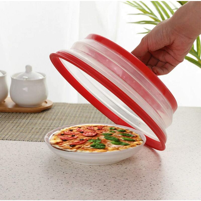 1pc Stackable pp silica gel Microwave Plate Cover - Vegetable