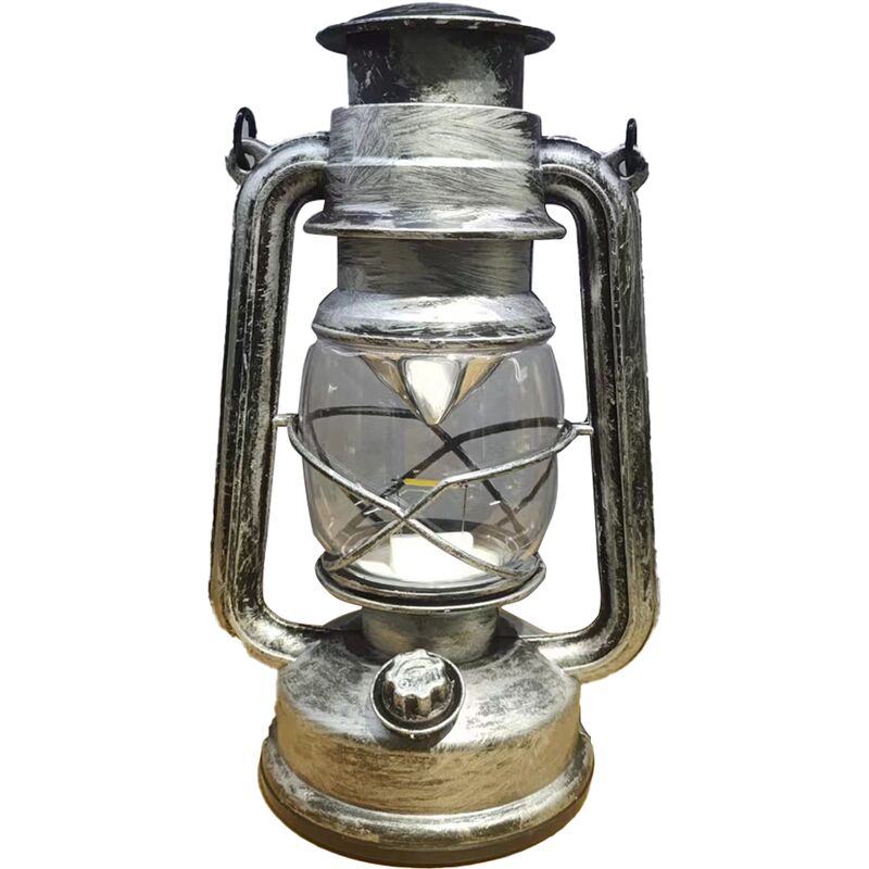 LED Hurricane Lamp, 19cm Dimmable Battery Hanging Storm Lantern