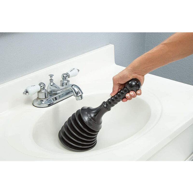 Small Compact Plunger Powerful Ergonomic Handle Bathroom Kitchen Sink  Bathtub And Shower Drain Unclog Fast & Easy Minimal Effort