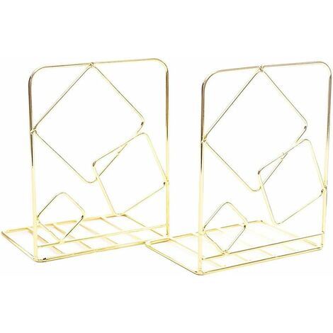 Bookends Metal Book Ends Heavy Duty Modern Decorative Bookend Bookshelf ...