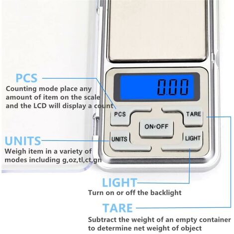 KKmoon Mini Digital Scale 200g*0.01g Mini Digital Jewelry Pocket Scale Gram  Oz Ct