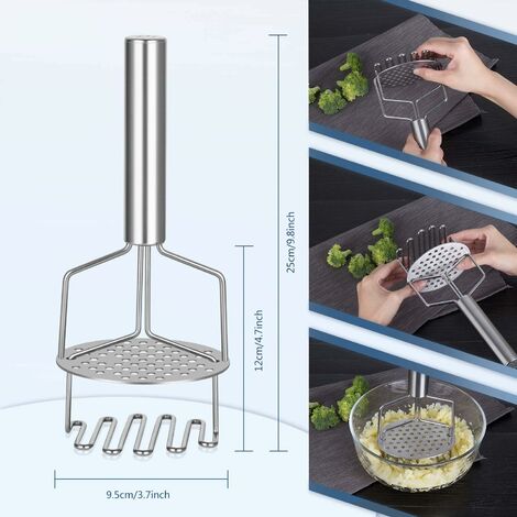 1pc Stainless Steel Potato Masher Wavy Potato Presser, Baby Food