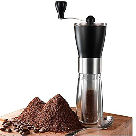 1pc Manual Coffee Bean Grinder Stainless Steel Hand Coffee Mill Ceramic Burr  for Drip Coffee, Espresso, French Press, Turkish Brew, coffee gift