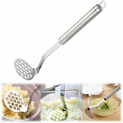 Chef Craft Stainless Steel Small Hole Hand Potato Masher