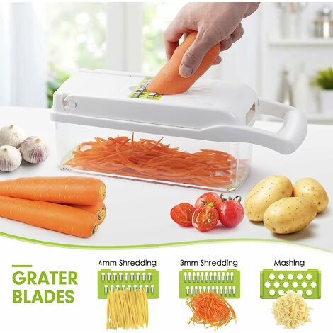 Vegetable Chopper, Pro Onion Chopper, 14 in 1Multifunctional Food Chopper,  Kitchen Vegetable Slicer Dicer Cutter,Veggie Chopper With 8 Blades,Carrot